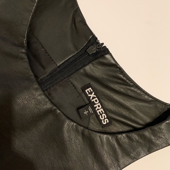 Express Leather Peplum Shirt - Picture 2 of 3